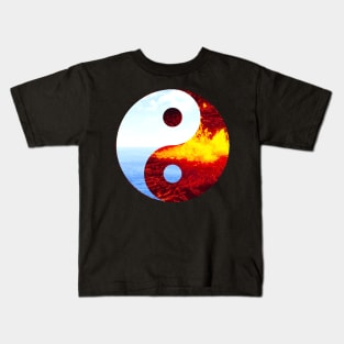 Fire-Water Yin-Yang Kids T-Shirt